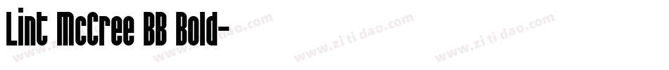 Lint McCree BB Bold字体转换